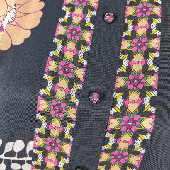 NWT Johnny Was Rosalynda Silk blend Floral Button-Up Blouse Shirt Multicolor XS - Picture 6 of 13